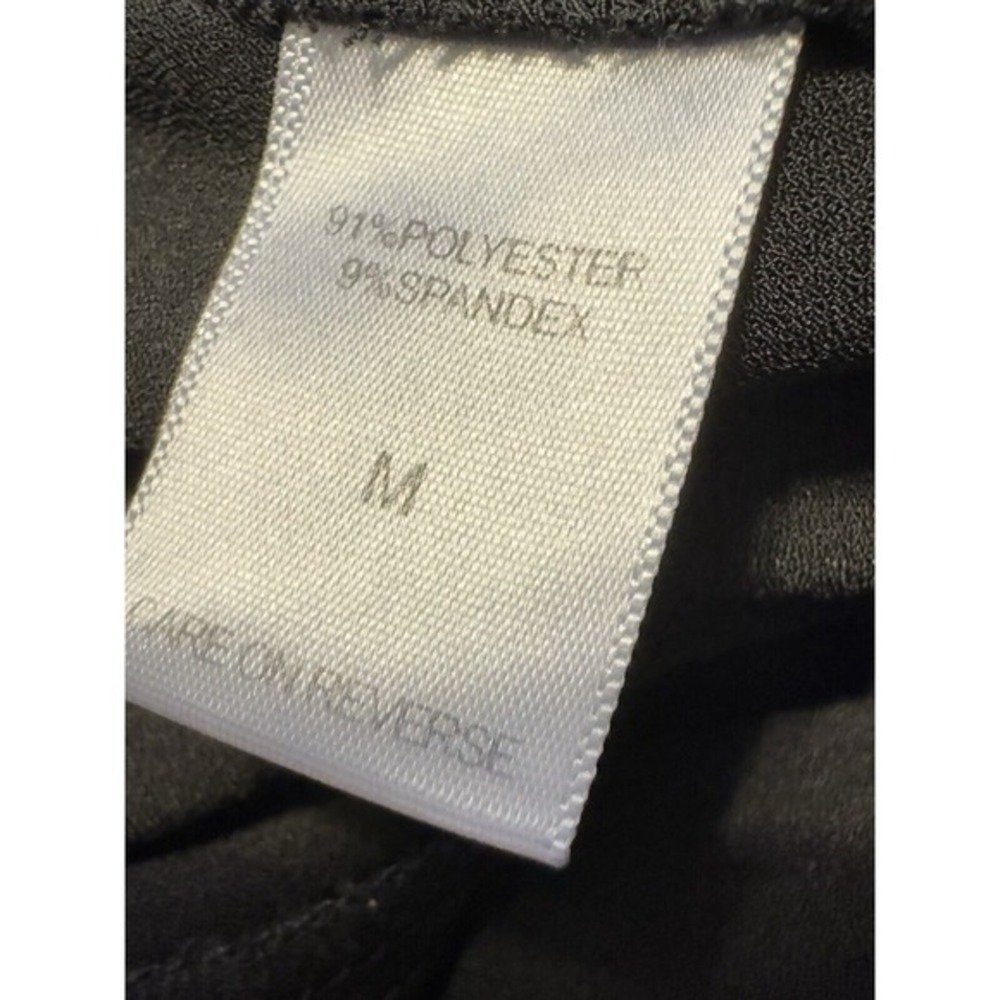 New York & Co Black Stretch Jogger Pants Elastic Waist Zip Pocket M Preppy 74-14 - Picture 4 of 13